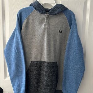 Billabong Gray and Blue Kids Hoodie